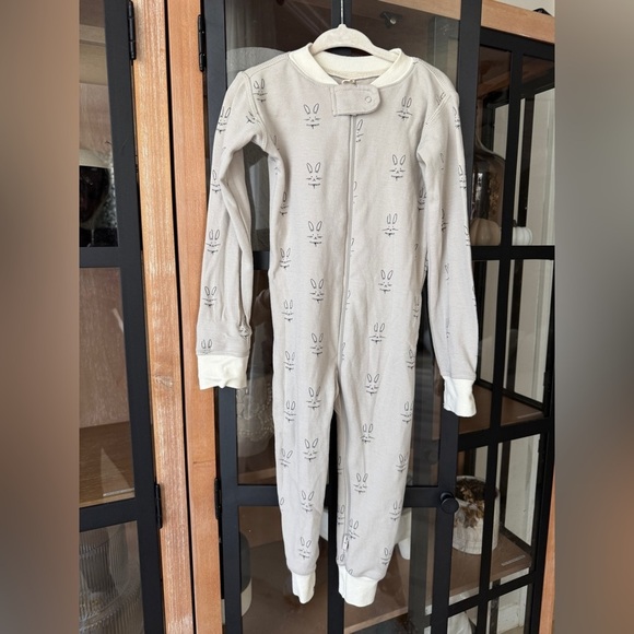 Quincy Mae Baby Bunny Brushed Zipper Sleep N' Play coverall print beige unisex - Picture 1 of 9